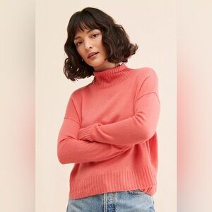 Free People Heather GRAY Mock Turtleneck Sweater